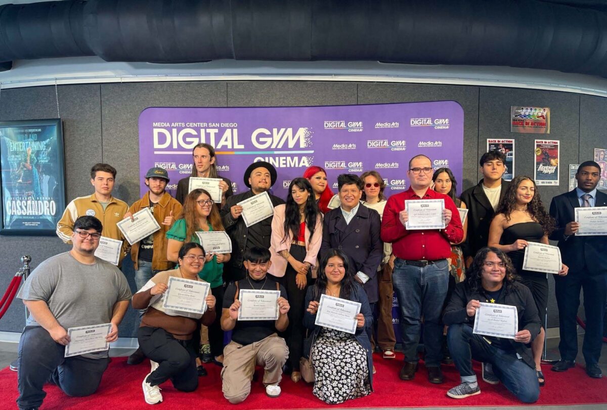 Image contains: Graduates from the Media Arts Workforce Development Initiative @ The Library.